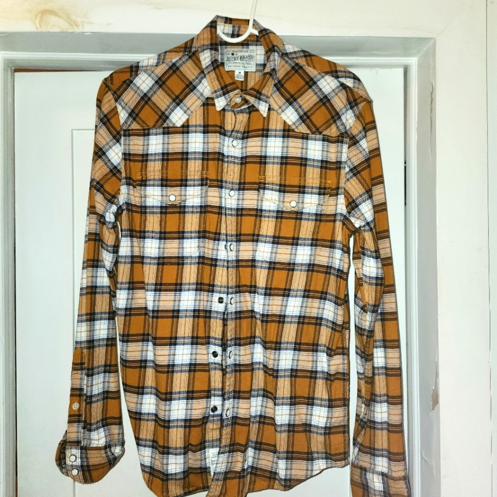 Lucky Brand Men's Saturday Stretch Flannel Shirt Size M